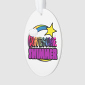 Shooting Star Rainbow Phantastisch Swimmer Ornament (Vorderseite)