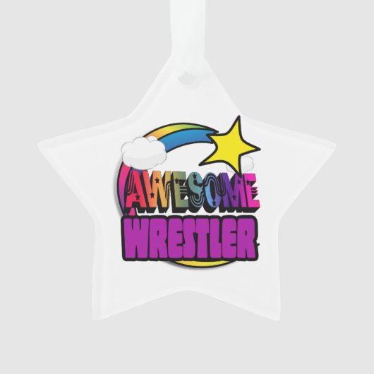 Shooting Star Rainbow Phantastisch Wrestler Ornament (Vorderseite)