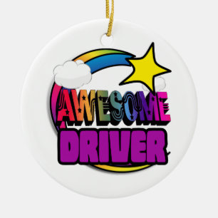 Shooting Star Regenbogen Awesome Fahrer Keramikornament