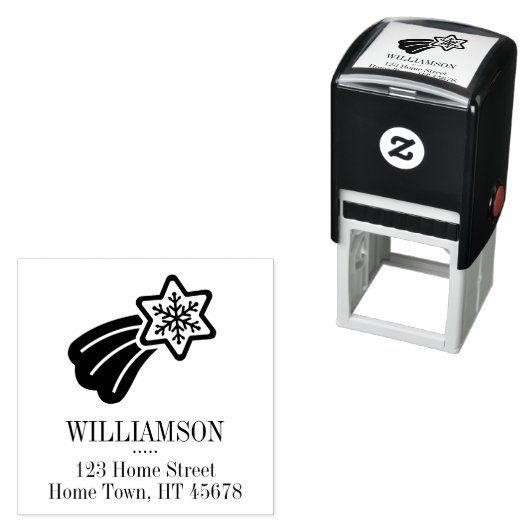 Shooting Star-Rücksendeadresse Permastempel (Beispiel)