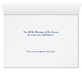 Shooting Star Silver Cross Weihnachtskarte (Innenansicht Horizontal (Unten))