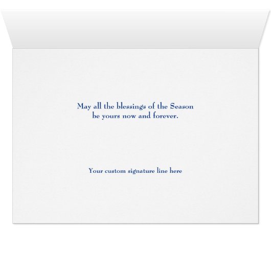 Shooting Star Silver Cross Weihnachtskarte (Innenansicht Horizontal (Unten))