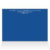 Shooting Star Silver Cross Weihnachtskarte (Innenansicht Horizontal (Oben))