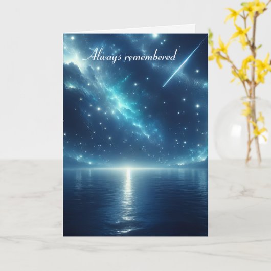 Shooting Star über Wasser Beileid Karte (Gelbe Blume)