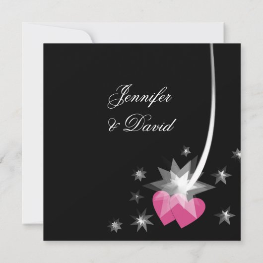 Shooting Star Verlobung Ankündigung (Rückseite)