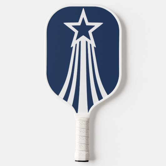 Shooting Star Weiß - Mitternachtsblau Pickleball Schläger (Rückseite)
