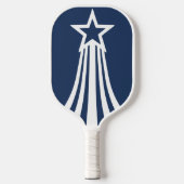 Shooting Star Weiß - Mitternachtsblau Pickleball Schläger (Vorderseite)