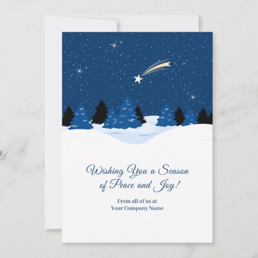 Shooting Star Winterscape Business - Urlaubskarte (Vorderseite)