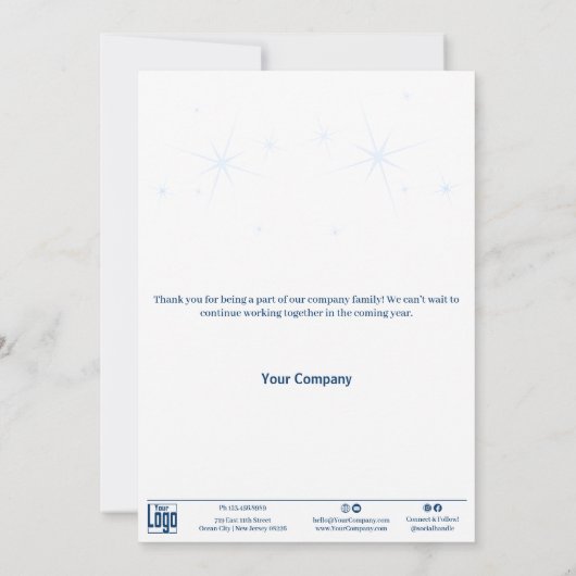 Shooting Star Winterscape Business - Urlaubskarte (Rückseite)