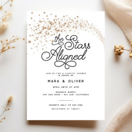 Shooting Stars Aligned Couples Brautparty Einladung