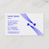 Shooting Stars - Blau auf Weiß Visitenkarte (Rückseite)