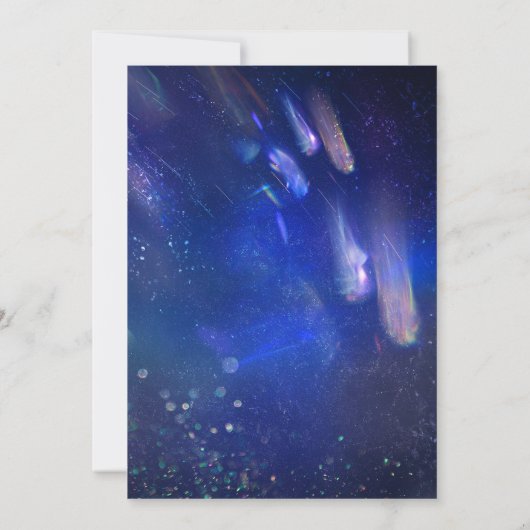 Shooting Stars Celestial Hochzeitseinladung Einladung (Rückseite)