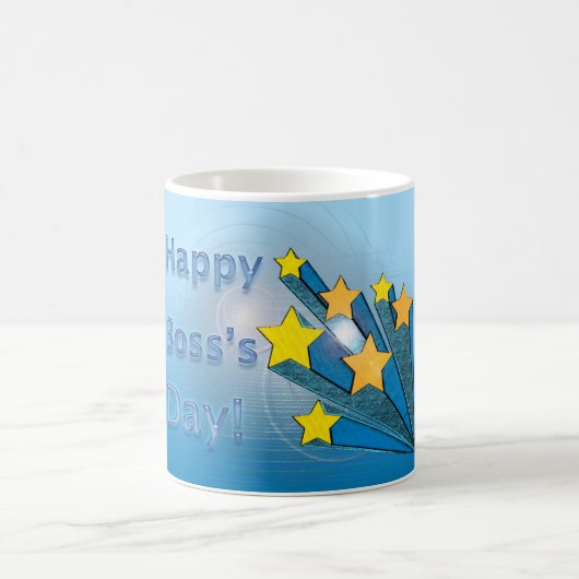 Shooting Stars des glücklichen Chefs Tages Kaffeetasse (Mittel)