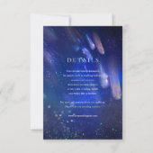 Shooting Stars Galaxy Wedding Details Card RSVP Karte (Vorderseite)
