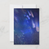 Shooting Stars Galaxy Wedding Details Card RSVP Karte (Rückseite)