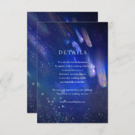 Shooting Stars Galaxy Wedding Details Card RSVP Karte