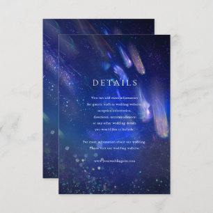 Shooting Stars Galaxy Wedding Details Card RSVP Karte