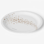 Shooting Stars Gold Brautparty Probe Dinner Pappteller (Schrägansicht)