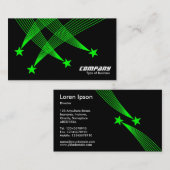 Shooting Stars - grün auf schwarz Visitenkarte (Vorne/Hinten)