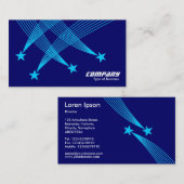 Shooting Stars - hellblau auf dunkelblauen 000066 Visitenkarte (Vorne/Hinten)