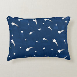 Shooting Stars Navy Blue Watercolor Dekokissen