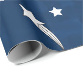 Shooting Stars Navy Blue Watercolor Geschenkpapier (Rolleneckpunkt)