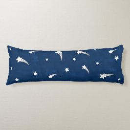 Shooting Stars Navy Blue Watercolor Seitenschläferkissen