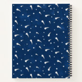 Shooting Stars Navy Blue Watercolor Sketchbook Notizblock (Rückseite)