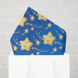 Shooting Stars Night Sky Whimsical Baby Shower Seidenpapier