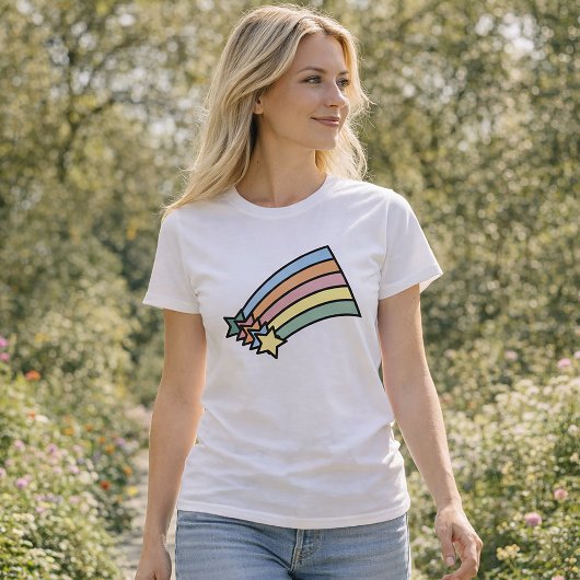 Shooting Stars Rainbow Longsleeve T - Shirt