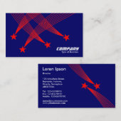 Shooting Stars - Red on Dark Blue 000066 Visitenkarte (Vorne/Hinten)