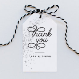 Shooting Stars Silver Brautparty oder Hochzeit Geschenkanhänger