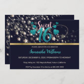 Shooting Stars Sweet 16 Einladung (Vorne/Hinten)