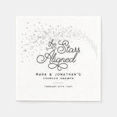 Shooting Stars The Stars Aligned Couples Shower Serviette (Vorderseite)