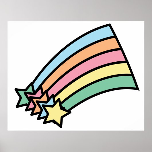 Shooting Stars und Regenbogendruck Poster (Vorne)