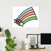 Shooting Stars und Regenbogendruck Poster (Heimbüro)
