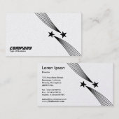 Shooting Stars v2 - Black on White (Gold) Visitenkarte (Vorne/Hinten)