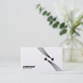 Shooting Stars v2 - Black on White (Gold) Visitenkarte (Stehend Vorderseite)