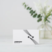 Shooting Stars v2 - Black on White Visitenkarte (Stehend Vorderseite)