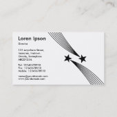 Shooting Stars v2 - Black on White Visitenkarte (Rückseite)