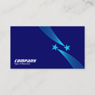 Shooting Stars v2 - Light Blue on Dark Blue 00066 Visitenkarte