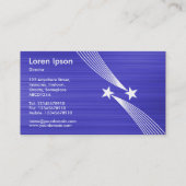 Shooting Stars v2 - White on Blue Texture Visitenkarte (Rückseite)