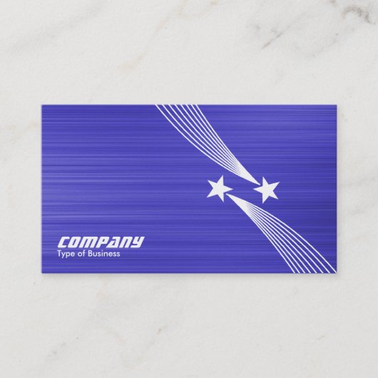 Shooting Stars v2 - White on Blue Texture Visitenkarte (Vorderseite)