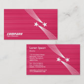 Shooting Stars v2 - White on Crimson Texture Visitenkarte (Vorne/Hinten)