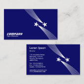 Shooting Stars v2 - White on Dark Blue 00066 Visitenkarte (Vorne/Hinten)
