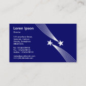 Shooting Stars v2 - White on Dark Blue 00066 Visitenkarte (Rückseite)
