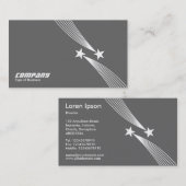 Shooting Stars v2 - White on Gray 66666 Visitenkarte (Vorne/Hinten)