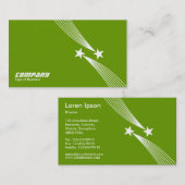 Shooting Stars v2 - White on Green 669900 Visitenkarte (Vorne/Hinten)
