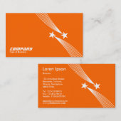 Shooting Stars v2 - White on Orange Visitenkarte (Vorne/Hinten)