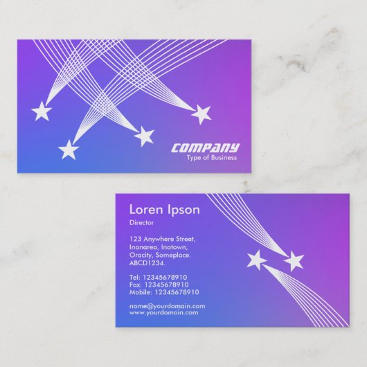 Shooting Stars - Weichzeichner Visitenkarte (Vorne/Hinten)